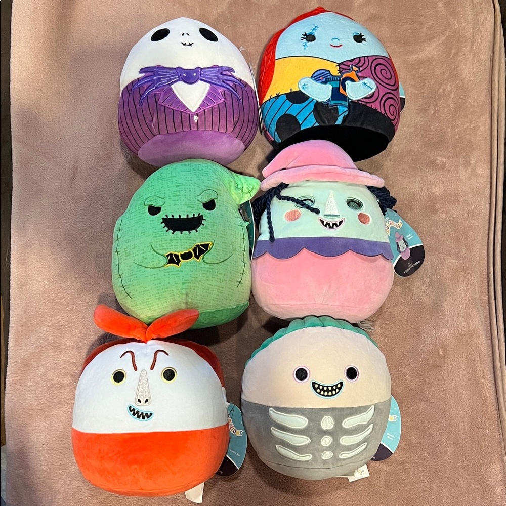 Original Squishmallows The Nightmare Before Christmas Complete Set